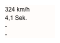 324 km/h 
4,1 Sek.
-
-
